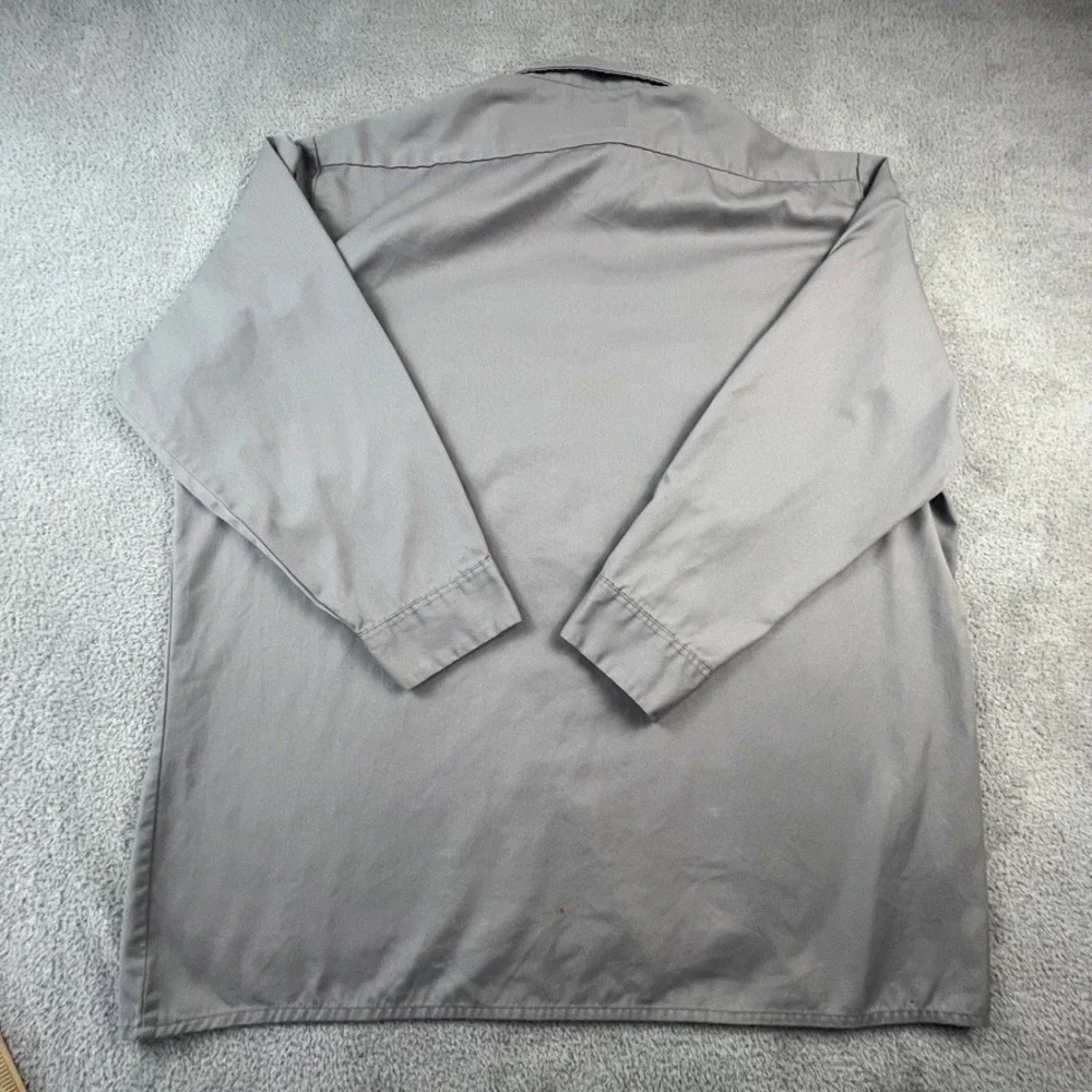 Dickies Work Shirt‎ Mens 2XL Long Sleeve Gray Twill Button Down Skater Workwear
